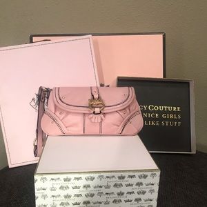 Juicy Couture vintage leather wristlet cow hide